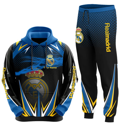 Personalized Real Madrid Q11 3D All over Printed Hoodie and Sweatpants set