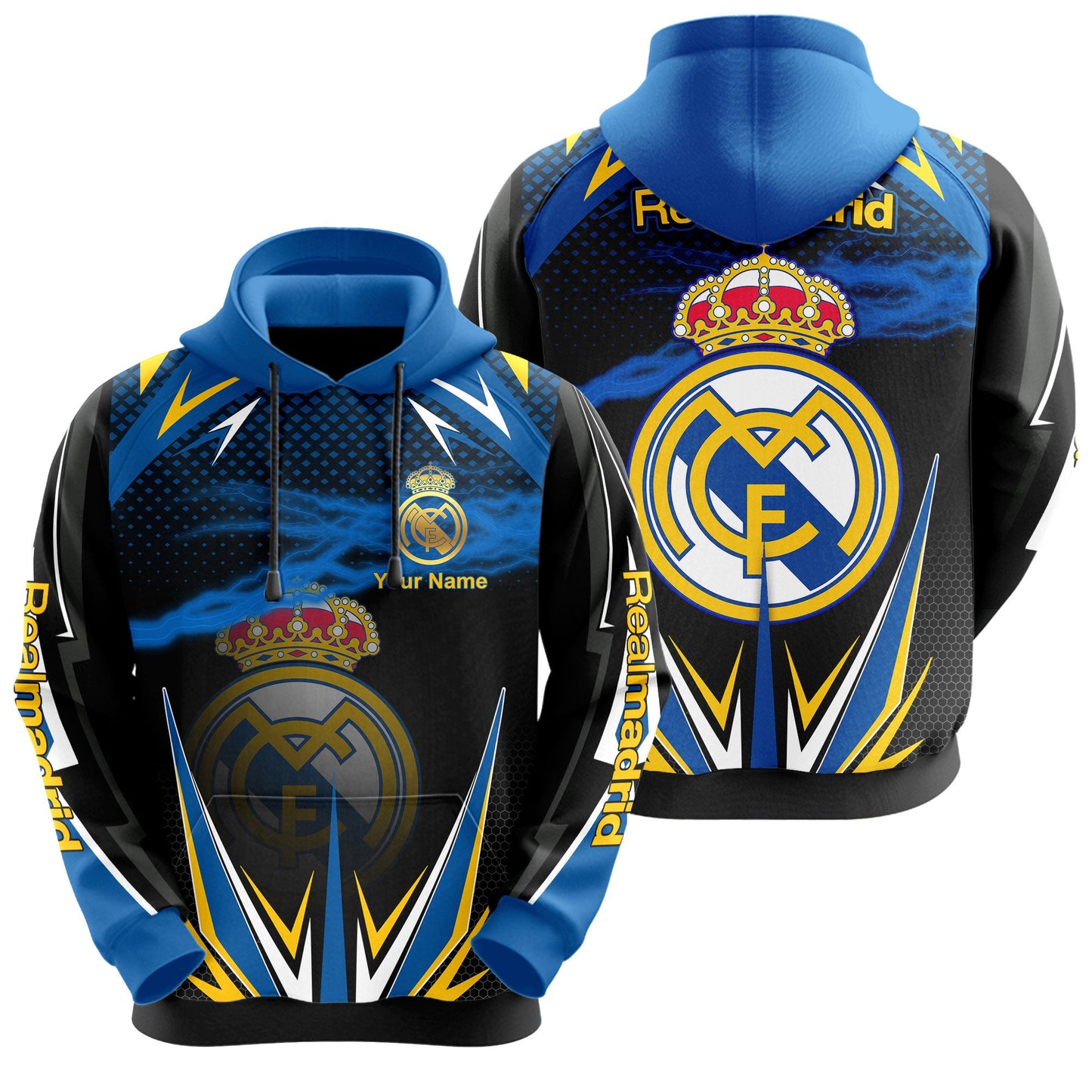Personalized Real Madrid Q11 3D All over Printed Hoodie and Sweatpants set