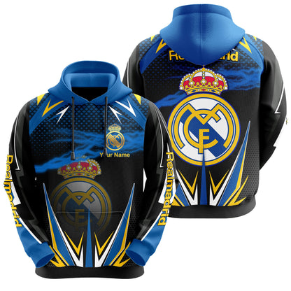 Personalized Real Madrid Q11 3D All over Printed Hoodie and Sweatpants set