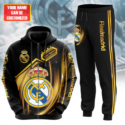 Personalized Real Madrid Q12 3D All over Printed Hoodie and Sweatpants set