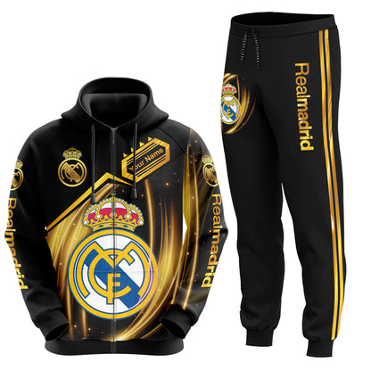 Personalized Real Madrid Q12 3D All over Printed Hoodie and Sweatpants set