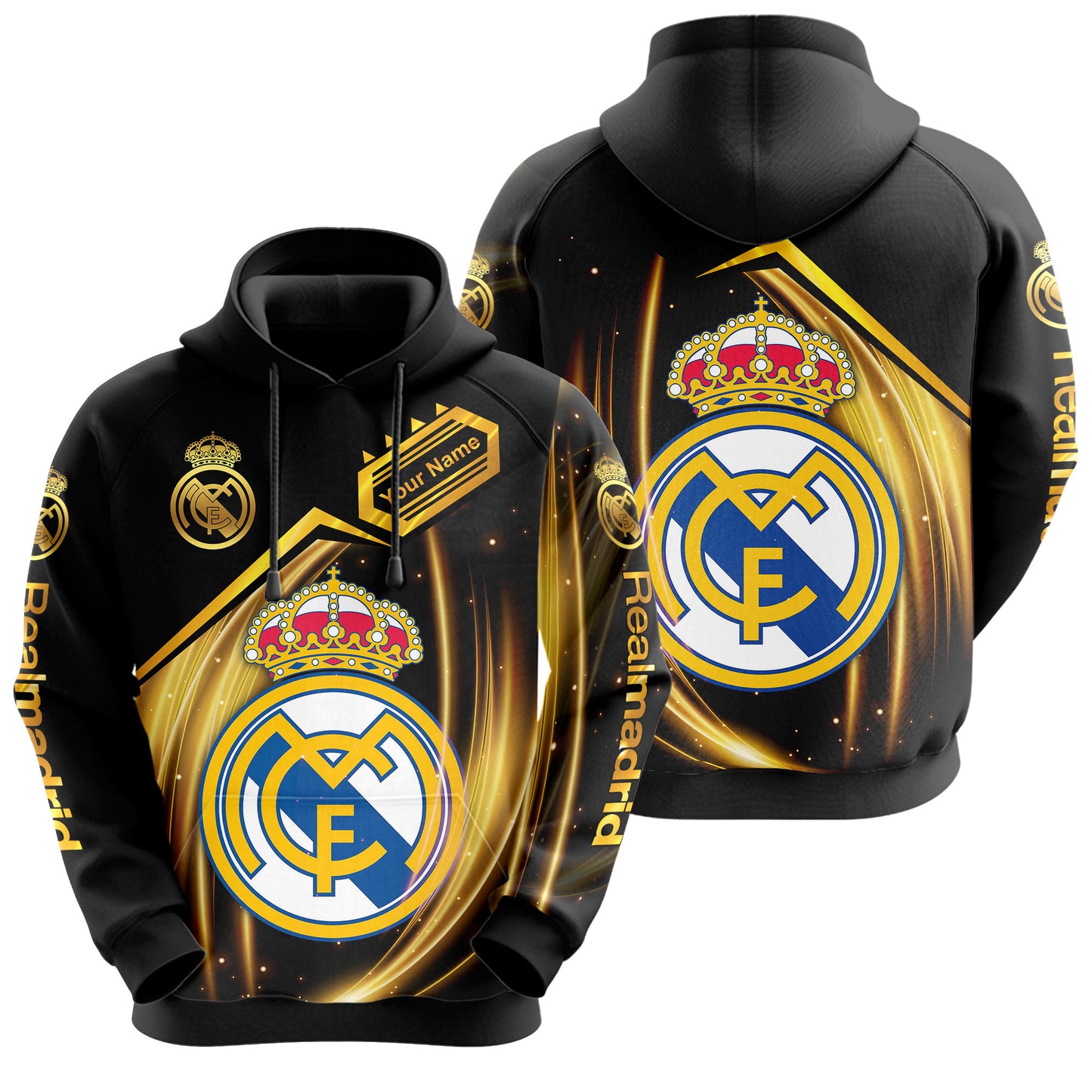 Personalized Real Madrid Q12 3D All over Printed Hoodie and Sweatpants set