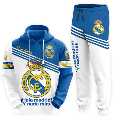 Personalized Real Madrid Q13 3D All over Printed Hoodie and Sweatpants set