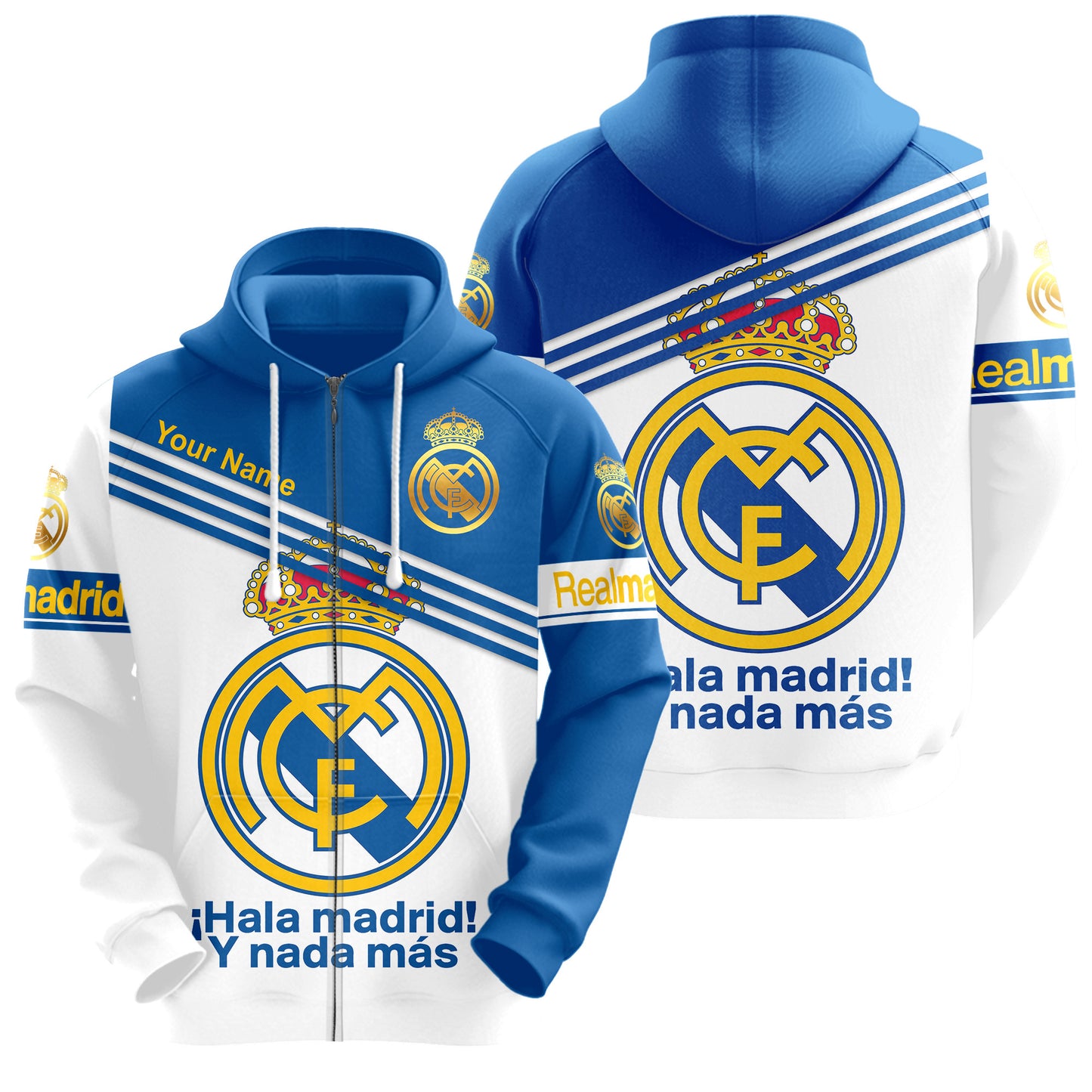 Personalized Real Madrid Q13 3D All over Printed Hoodie and Sweatpants set