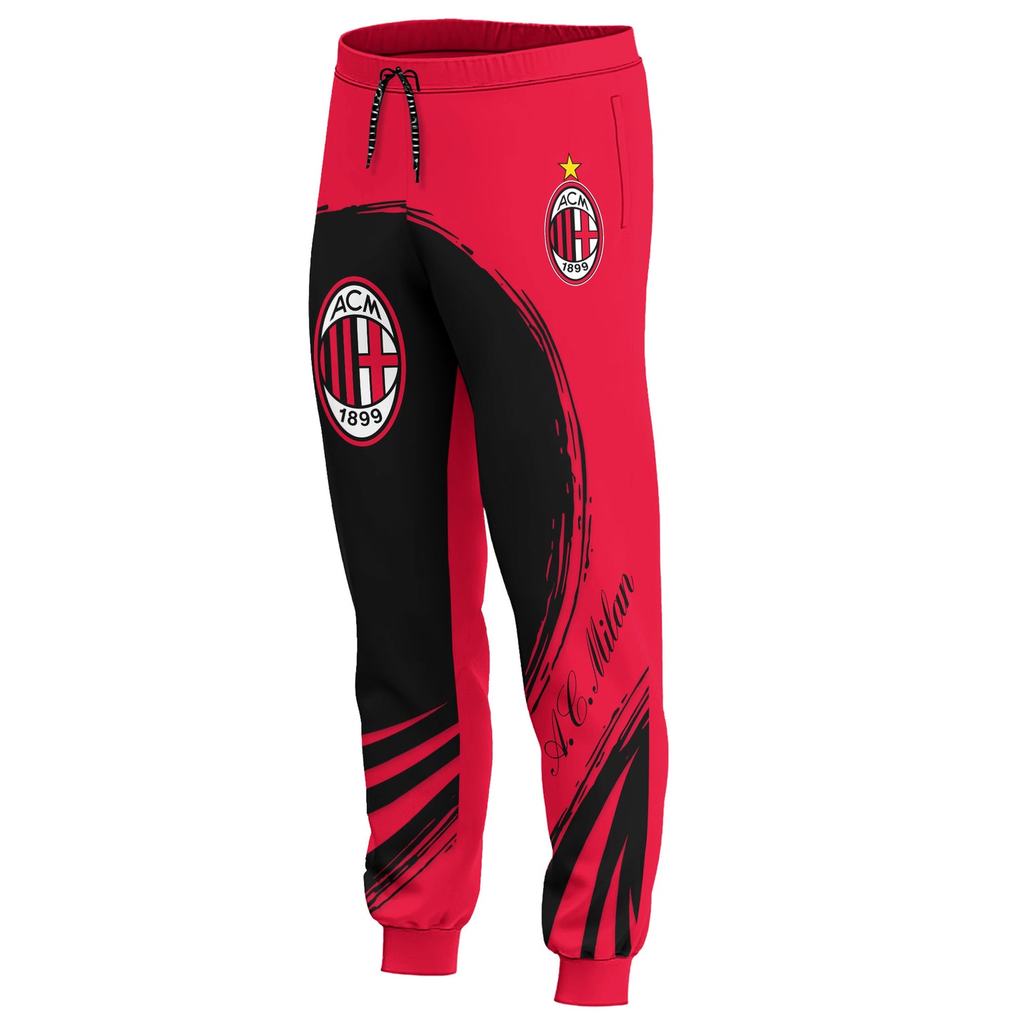 Personalized AC Milan 3D All over Printed Hoodie and Sweatpants set V5