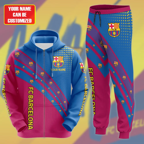 Personalized Barcelona 3D All over Printed Hoodie and Sweatpants set V4