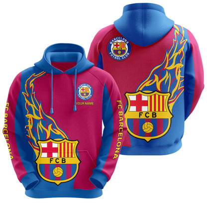 Personalized Barcelona 3D All over Printed Hoodie and Sweatpants set V5
