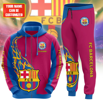 Personalized Barcelona 3D All over Printed Hoodie and Sweatpants set V5