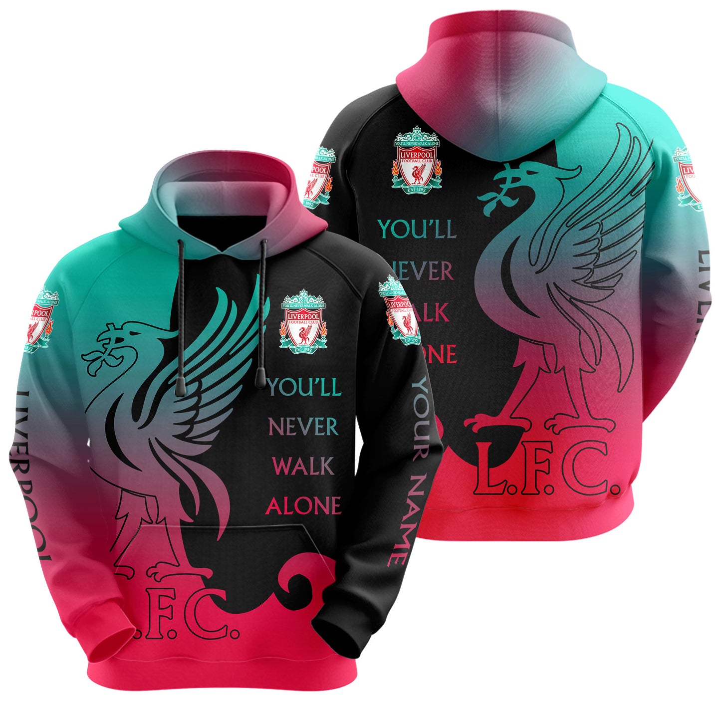 Personalized Liverpool Q6 3D All over Printed Hoodie and Sweatpants set