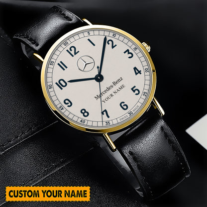 Personalized Merc Classic Leather Watch