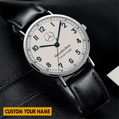 Personalized Merc Classic Leather Watch