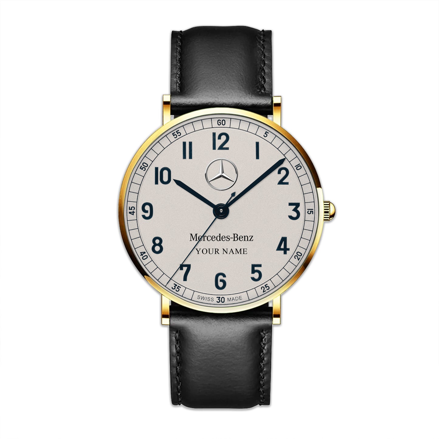 Personalized Merc Classic Leather Watch