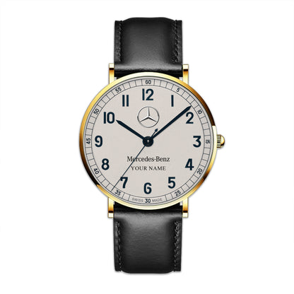 Personalized Merc Classic Leather Watch