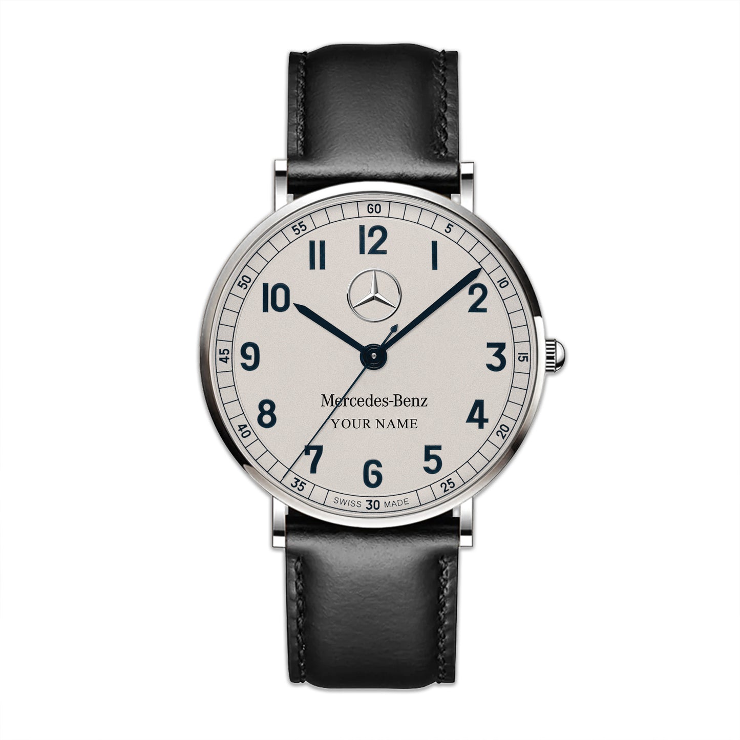 Personalized Merc Classic Leather Watch