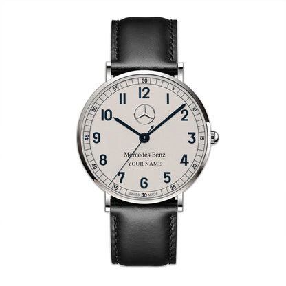 Personalized Merc Classic Leather Watch
