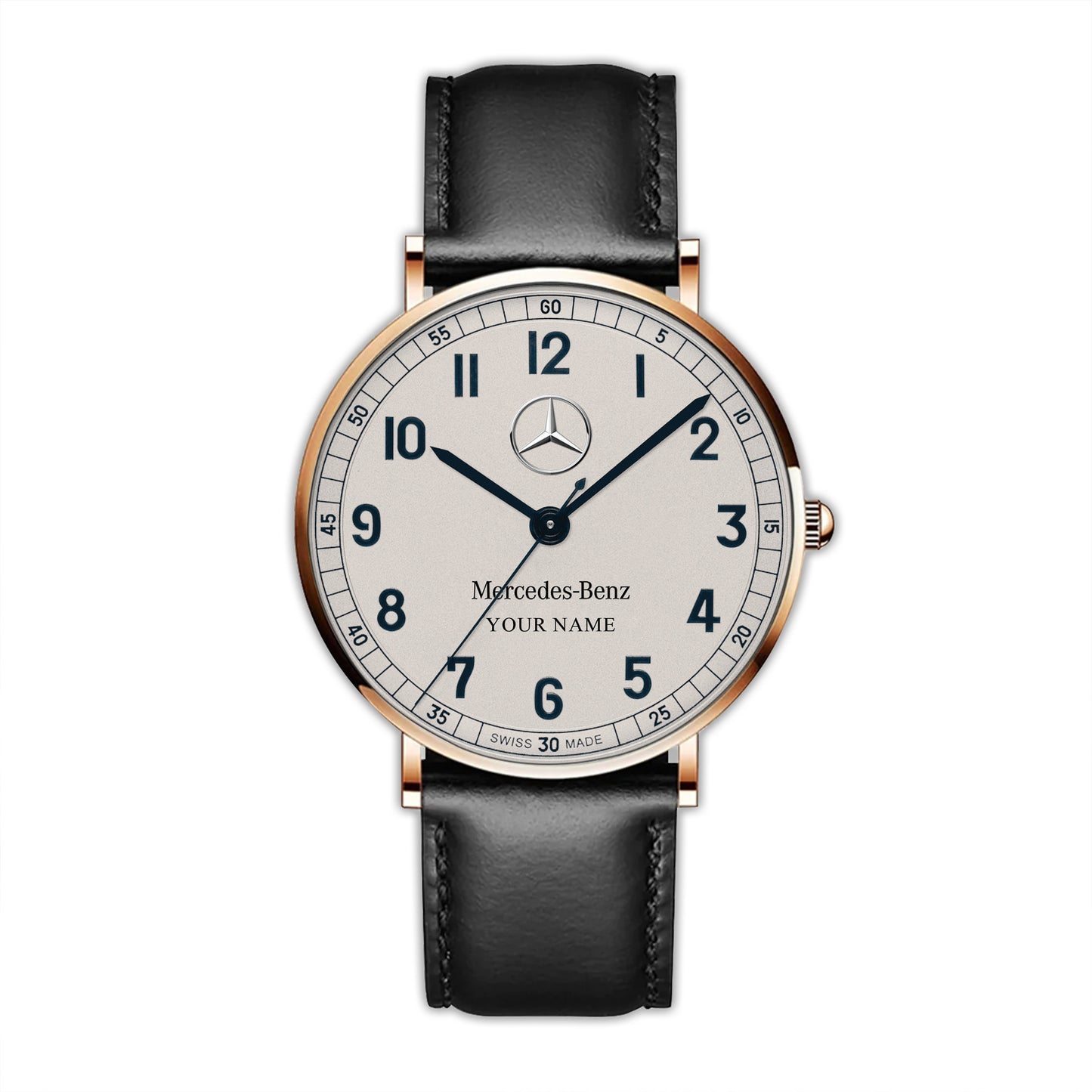 Personalized Merc Classic Leather Watch
