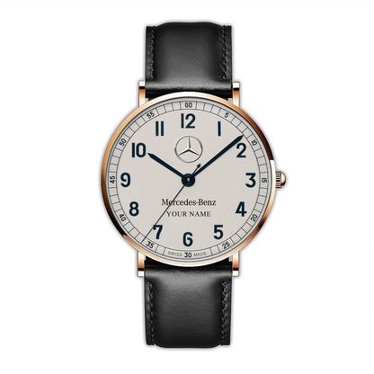 Personalized Merc Classic Leather Watch