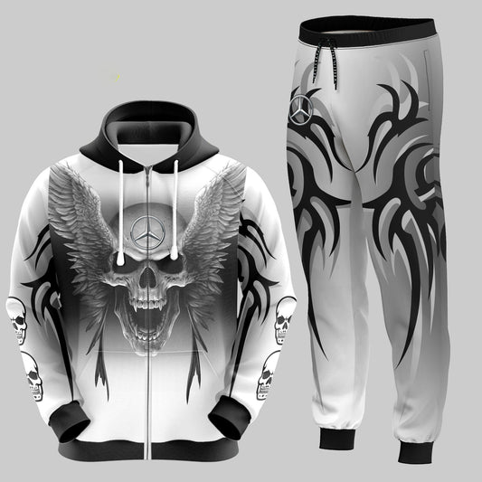 Merc Skull All over Printed Hoodie and Sweatpants set