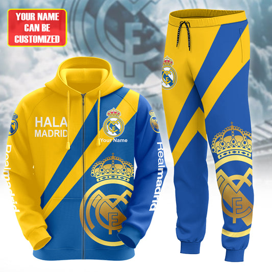 Personalized Real Madrid Q15 3D All over Printed Hoodie and Sweatpants set