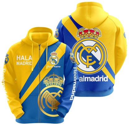 Personalized Real Madrid Q15 3D All over Printed Hoodie and Sweatpants set