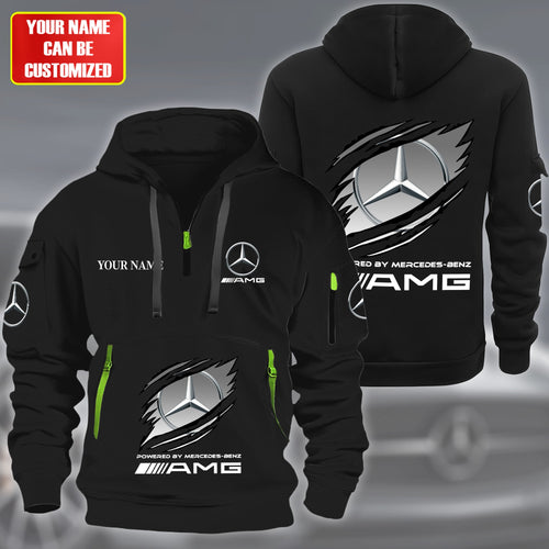 Personalized Merc AMG Tear Zip-Hoodie Cotton Jacket