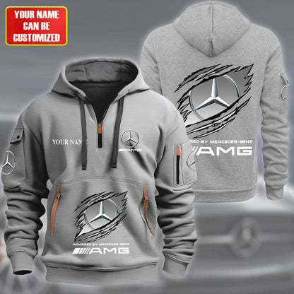 Personalized Merc AMG Tear Zip-Hoodie Cotton Jacket
