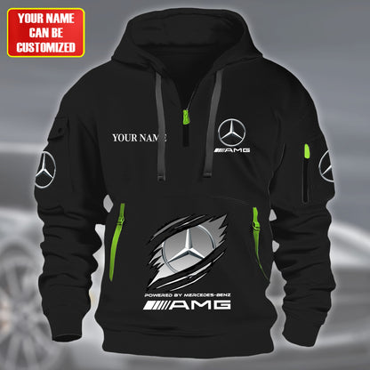 Personalized Merc AMG Tear Zip-Hoodie Cotton Jacket