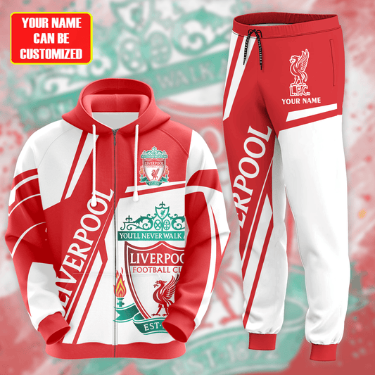 Personalized Liverpool 3D All over Printed Hoodie and Sweatpants set V6