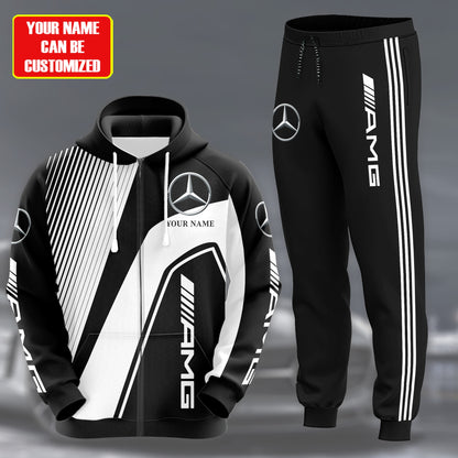 Personalized Merc AMG 3D All over Printed Hoodie and Sweatpants set V1