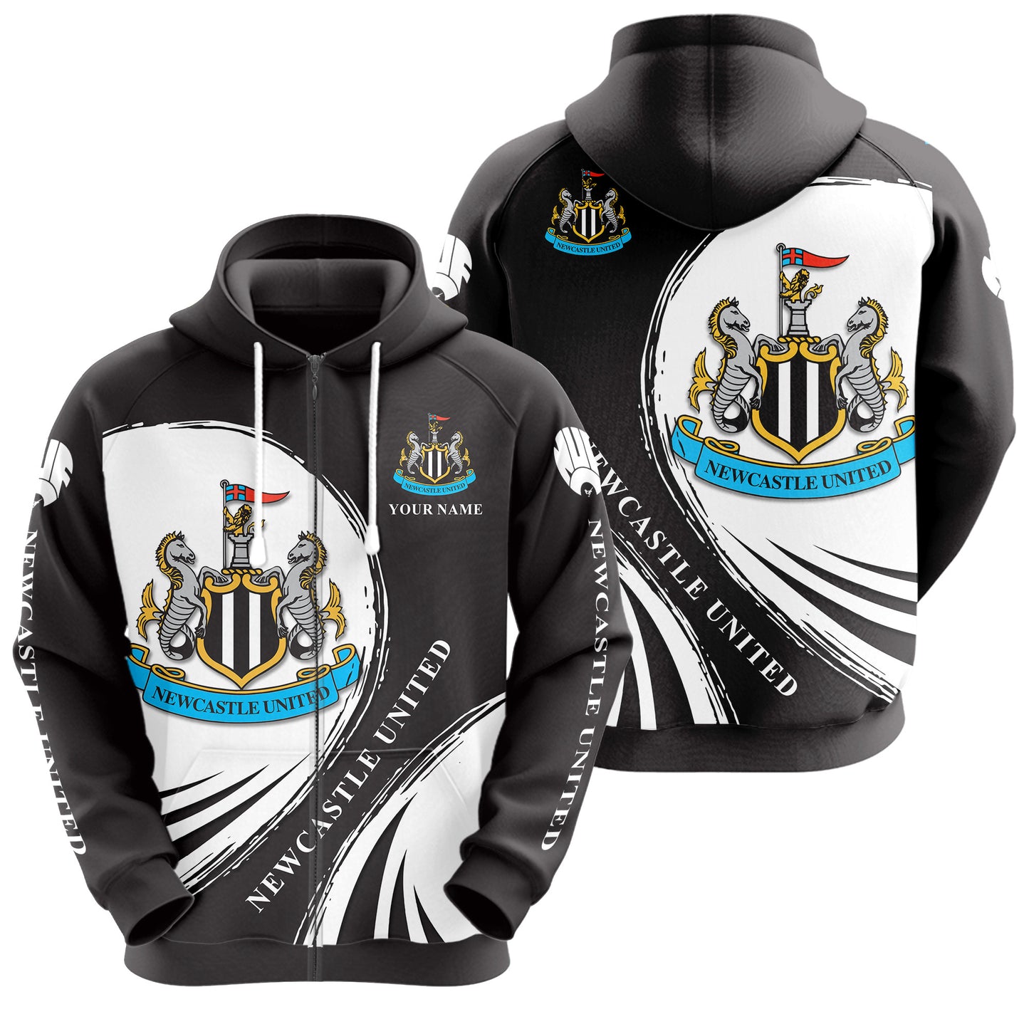 Personalized Newcastle United 3D All over Printed Hoodie and Sweatpants set V1