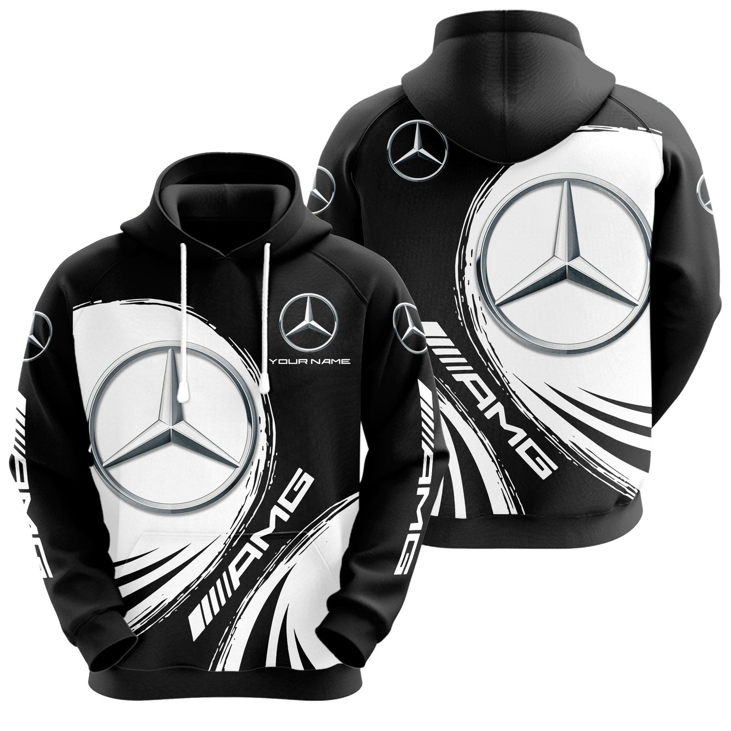 Personalized Merc AMG 3D All over Printed Hoodie and Sweatpants set V5