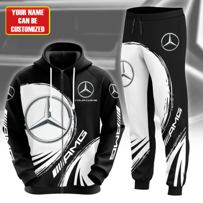 Personalized Merc AMG 3D All over Printed Hoodie and Sweatpants set V5
