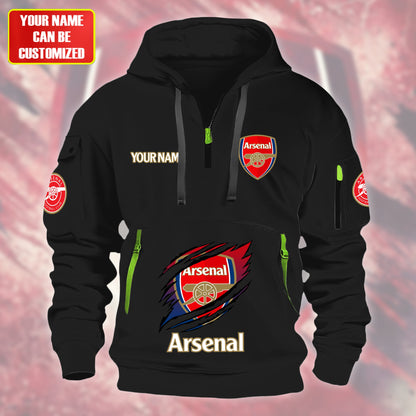 Personalized Arsenal Tear Zip-Hoodie Cotton Jacket
