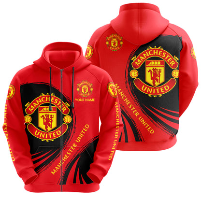 Personalized Manchester United Q6 3D All over Printed Hoodie and Sweatpants set