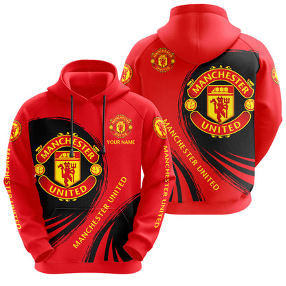 Personalized Manchester United Q6 3D All over Printed Hoodie and Sweatpants set