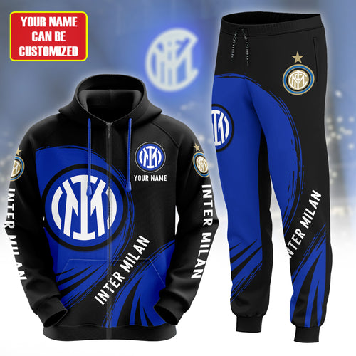 Personalized Inter Milan Q5 3D All over Printed Hoodie and Sweatpants set