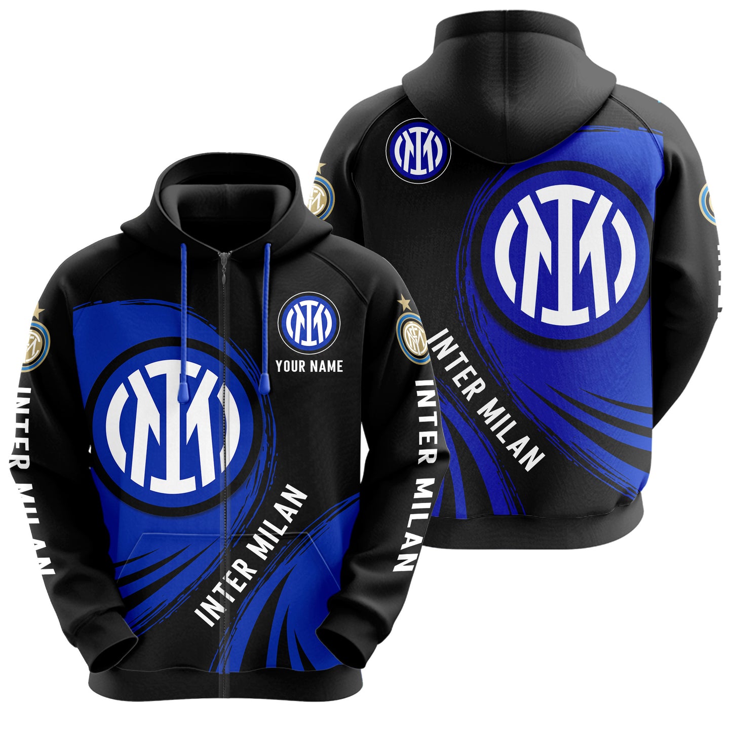 Personalized Inter Milan Q5 3D All over Printed Hoodie and Sweatpants set