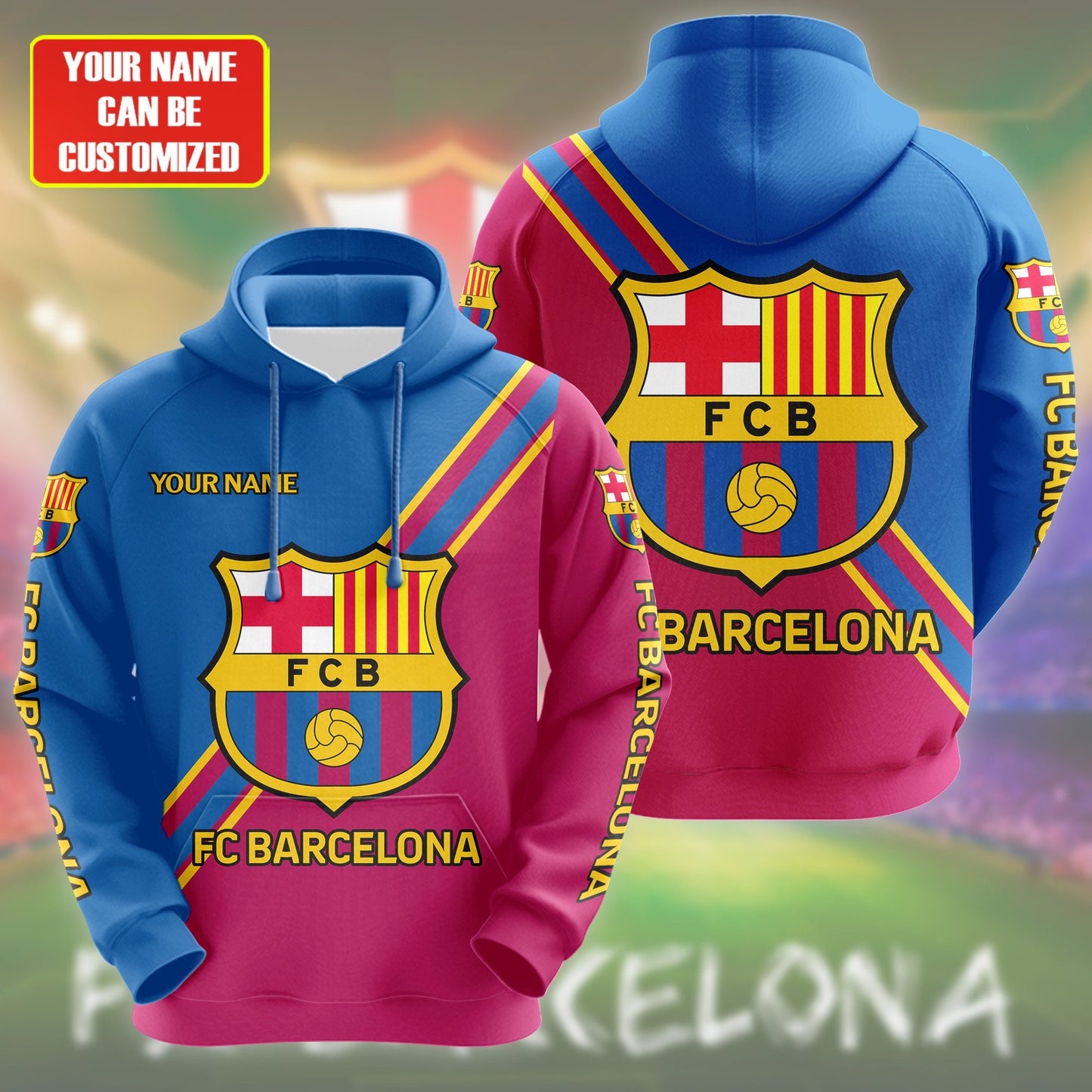 Personalized Barcelona 3D All over Printed Hoodie and Sweatpants set V6