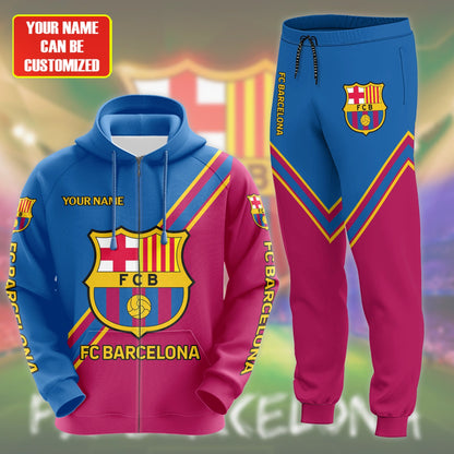 Personalized Barcelona 3D All over Printed Hoodie and Sweatpants set V6