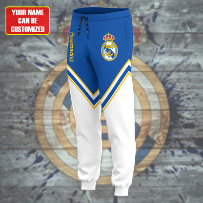 Personalized Real Madrid 3D All over Printed Hoodie and Sweatpants set V5
