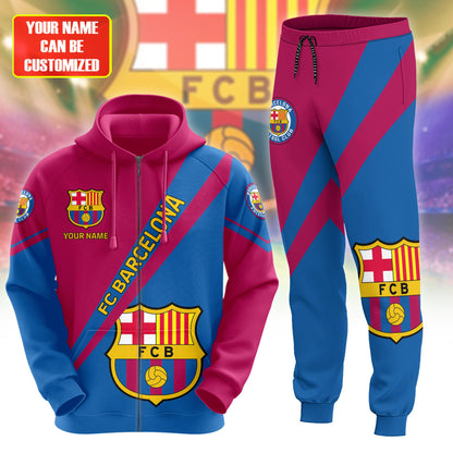 Personalized Barcelona 3D All over Printed Hoodie and Sweatpants set V7