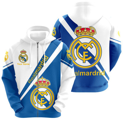 Personalized Real Madrid 3D All over Printed Hoodie and Sweatpants set V6