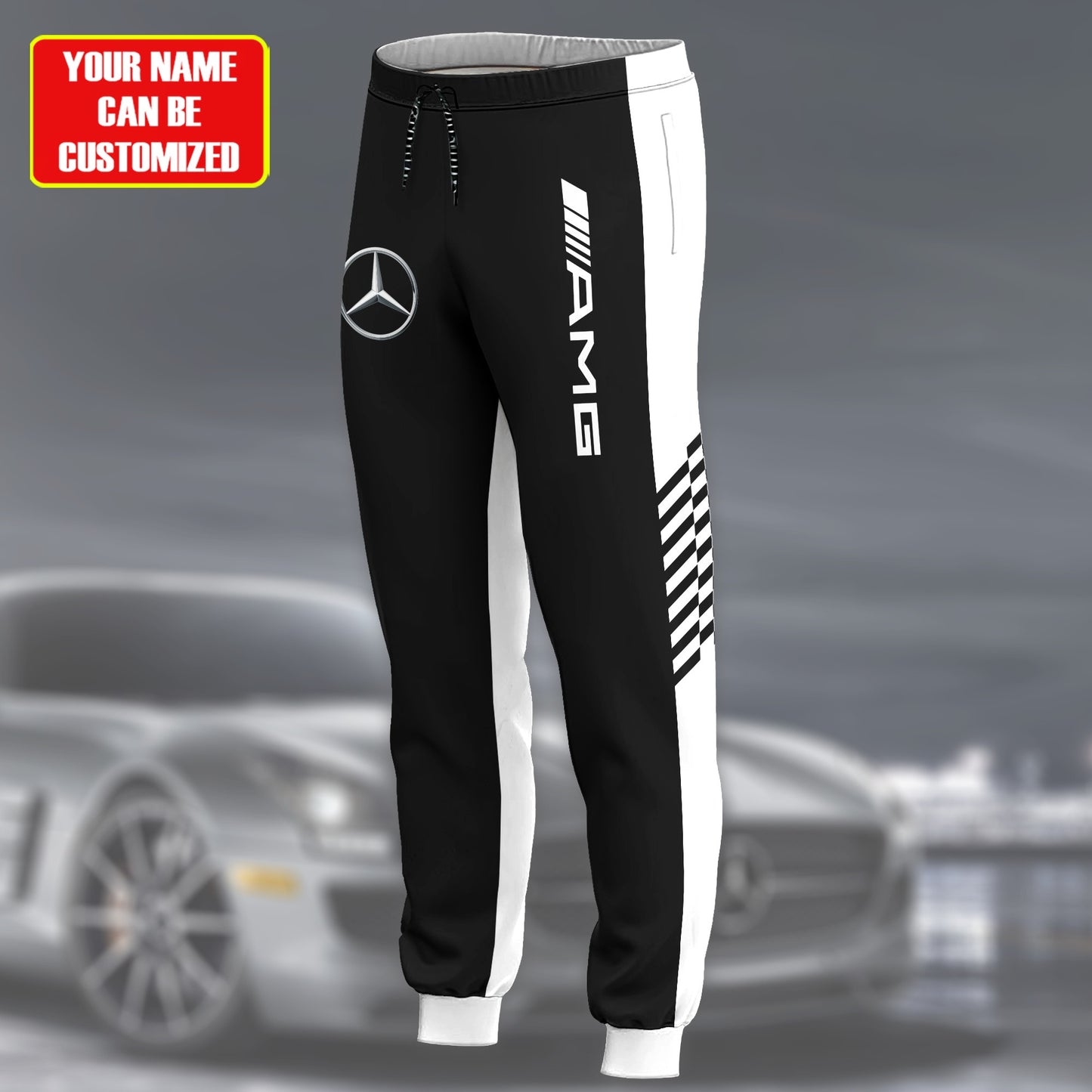 Personalized Merc AMG 3D All over Printed Hoodie and Sweatpants set V6