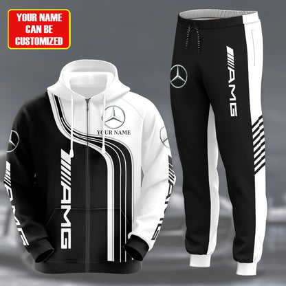 Personalized Merc AMG 3D All over Printed Hoodie and Sweatpants set V6
