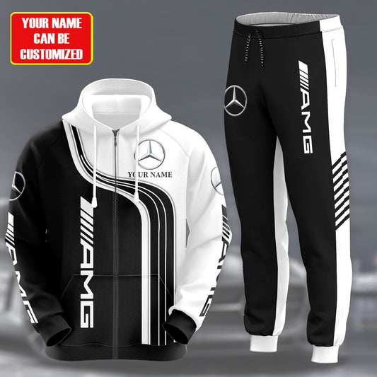 Personalized Merc AMG 3D All over Printed Hoodie and Sweatpants set V6