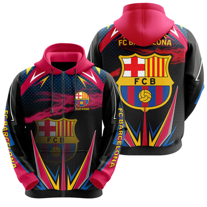 Personalized Barça Q9 3D All over Printed Hoodie and Sweatpants set