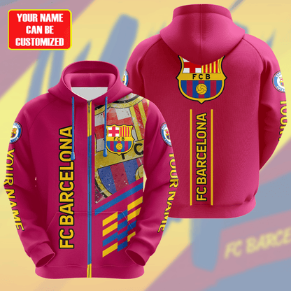 Personalized Barça Q10 3D All over Printed Hoodie and Sweatpants set
