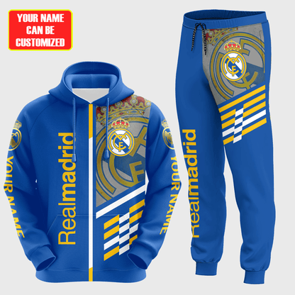 Personalized Real Madrid Q16 3D All over Printed Hoodie and Sweatpants set