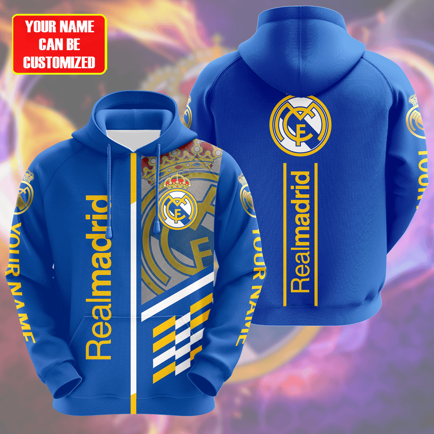 Personalized Real Madrid Q16 3D All over Printed Hoodie and Sweatpants set