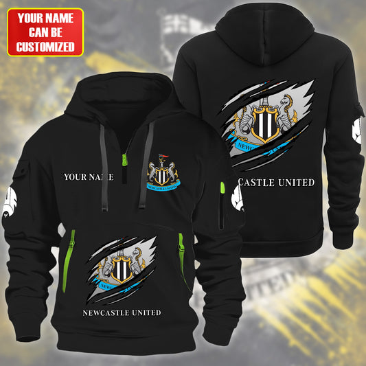 Personalized Newcastle United Tear Zip-Hoodie Cotton Jacket